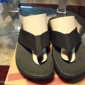 Black Thong Sandals - Comfortable Slip-On Flip Flops